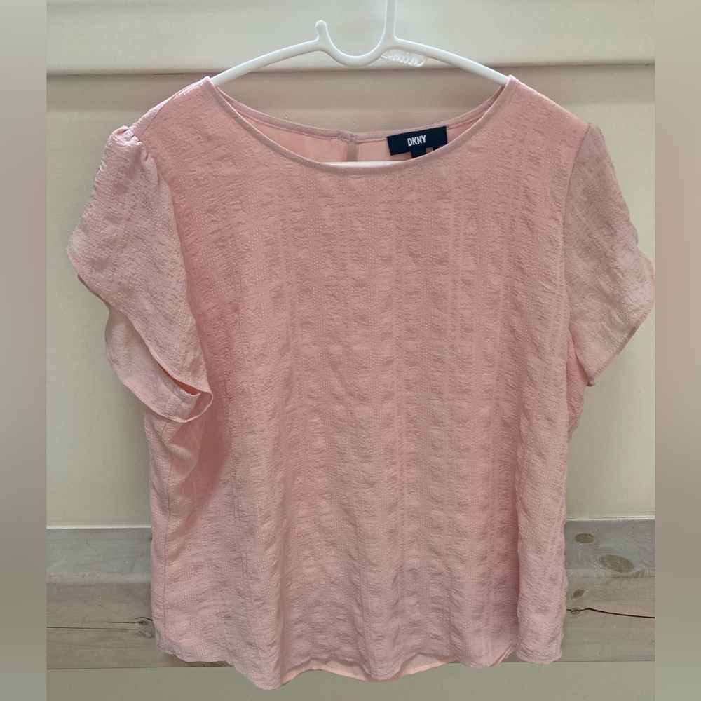 DKNY Pink Short Sleeve Blouse